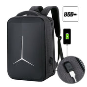 15 inch Large-Capacity Water-resistant Business Commuter Laptop Backpack with USB Port(Simplified Blue)
