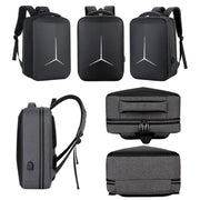 15 inch Large-Capacity Water-resistant Business Commuter Laptop Backpack with USB Port(Simplified Black)
