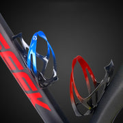 TOSEEK Outdoor Cycling Carbon Fiber Open Water Bottle Cage, Color: Red Glossy