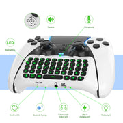 For PS5 JYS-P5172 Gamepad Wireless Bluetooth External Keyboard, Without Gamepad(Black)