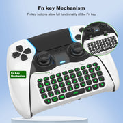 For PS5 JYS-P5172 Gamepad Wireless Bluetooth External Keyboard, Without Gamepad(Black)