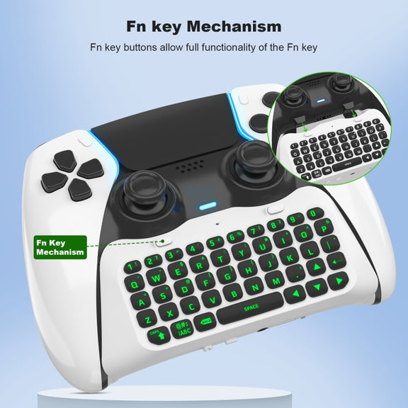 For PS5 JYS-P5172 Gamepad Wireless Bluetooth External Keyboard, Without Gamepad(Black)