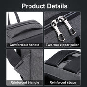 16 inch Large Capacity Password Lock Anti-Theft Laptop Backpack With USB Port(Dark Gray)