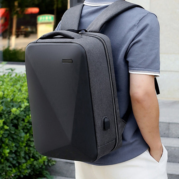 16 inch Large Capacity Password Lock Anti-Theft Laptop Backpack With USB Port(Dark Gray)