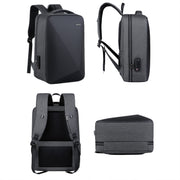 16 inch Large Capacity Password Lock Anti-Theft Laptop Backpack With USB Port(Black)
