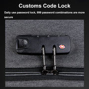 16 inch Large Capacity Password Lock Anti-Theft Laptop Backpack With USB Port(Dark Gray)
