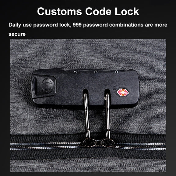 16 inch Large Capacity Password Lock Anti-Theft Laptop Backpack With USB Port(Dark Gray)