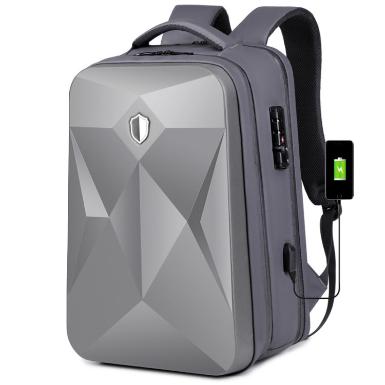 17 inch Password Lock Large Capacity Water-resistant Laptop Backpack with USB Port(Dark Gray)