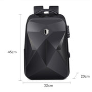 17 inch Password Lock Large Capacity Water-resistant Laptop Backpack with USB Port(Dark Gray)