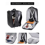 17 inch Password Lock Large Capacity Water-resistant Laptop Backpack with USB Port(Dark Gray)