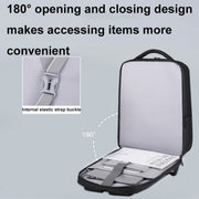 17 inch Password Lock Large Capacity Water-resistant Laptop Backpack with USB Port(Dark Gray)