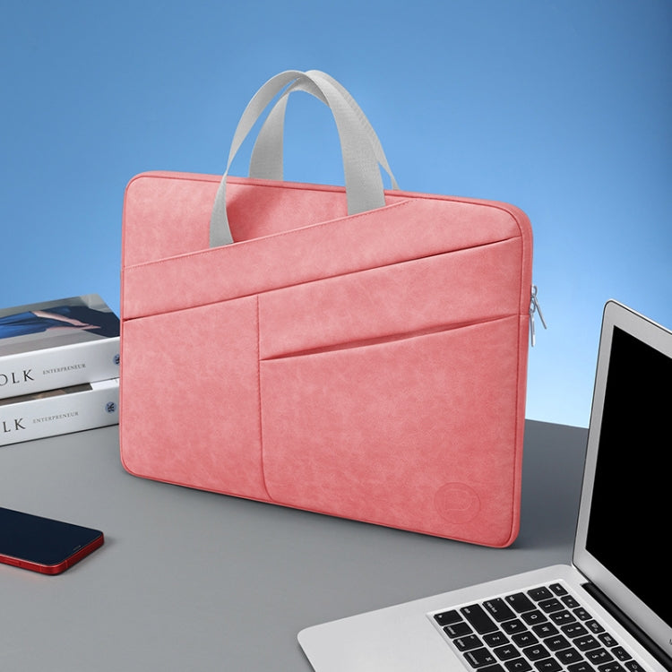 BUBM Portable Computer Bag Notebook Business Travel Bag, Size: 15 inch(Pink)