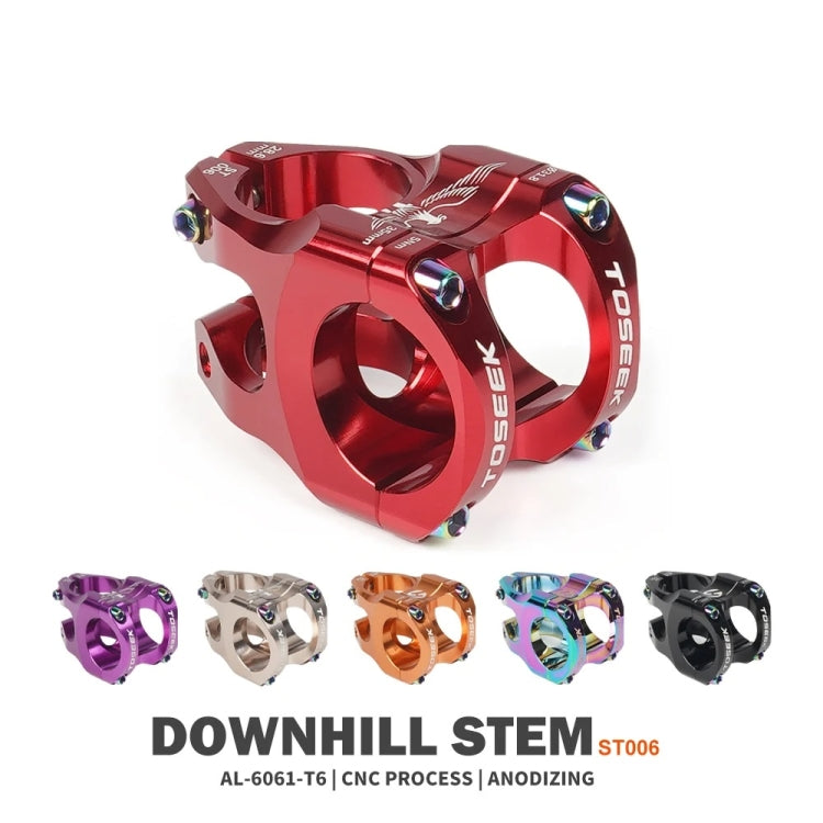 TOSEEK 35mm Aluminum Alloy Stem Bicycle Modification Accessories, Color: Colorful