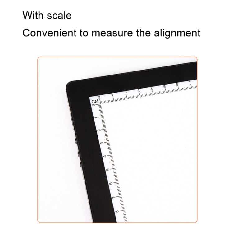 A3-D28B LED Smart Charging Copy Desk Line Drawing Hand Drawing Transparency Copy Platform With 1m Type-C Line+Removable Clip