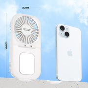 USB Charging Folding Outdoor Handheld Mini Cold Compress Fan Desktop Cooling Fan(Navy Blue)