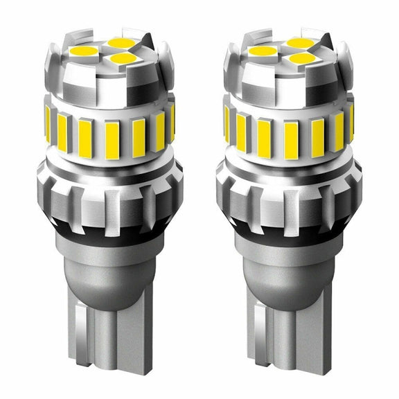 2pcs T10 3030+4014 18LED Constant Current Decoder Indicator Light Reversing Light(White)
