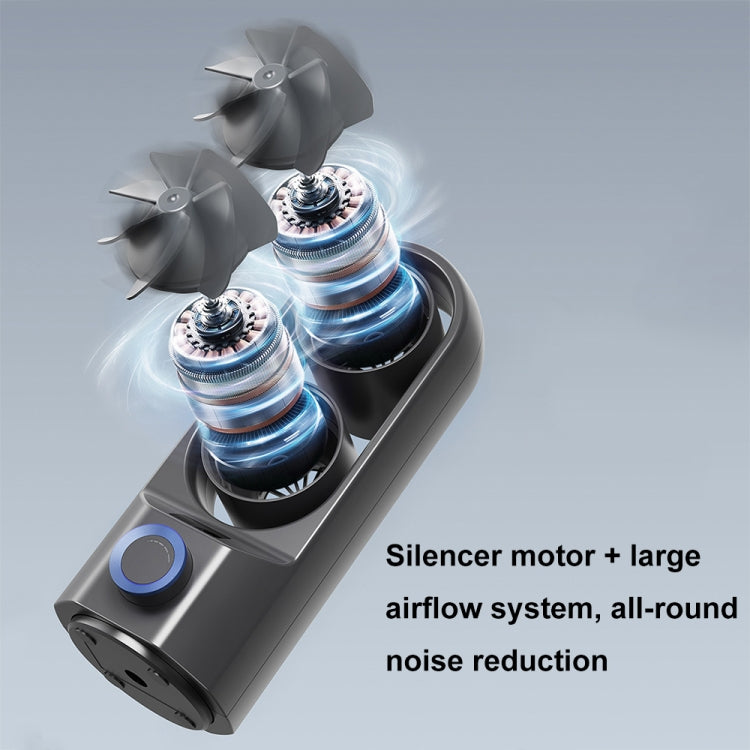 Intelligent Digital Display 100-Speed Stepless Speed Desktop Shaking Head Tower Fan(Dark Gray)