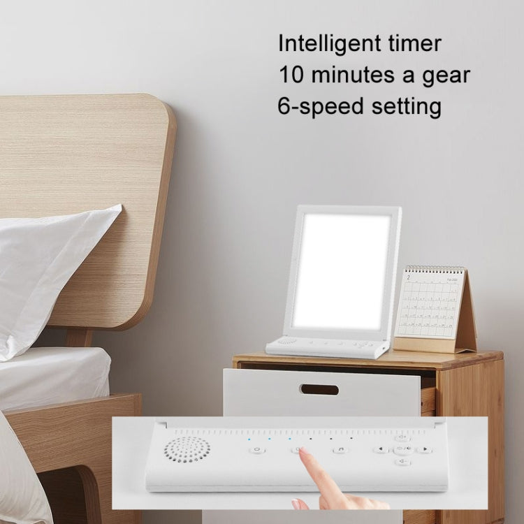 SAD White Noise Phototherapy Lamp Smart Emotional Night Light Music Decompression Therapy Light With Type-C Line+US Plug