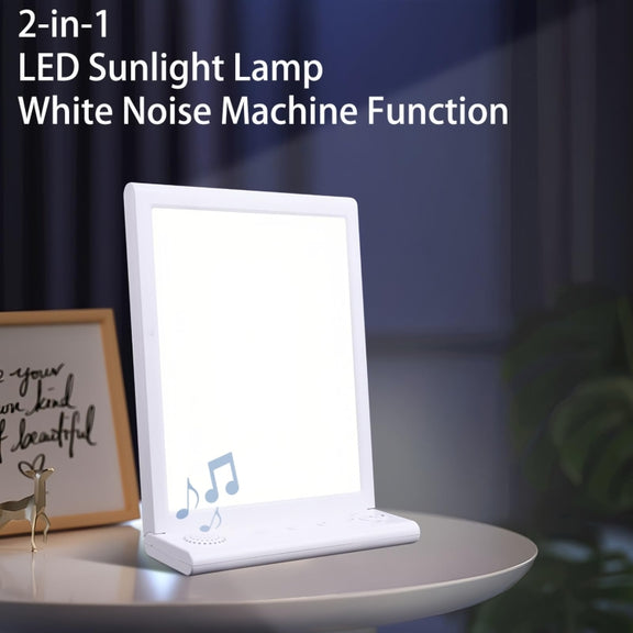 SAD White Noise Phototherapy Lamp Smart Emotional Night Light Music Decompression Therapy Light With Type-C Line+EU Plug