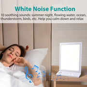 SAD White Noise Phototherapy Lamp Smart Emotional Night Light Music Decompression Therapy Light With Type-C Line+UK Plug