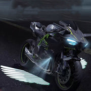 1pair Motorcycle Angel Wings Welcome Light LED Chassis Modified Wings Projector Light(Red)