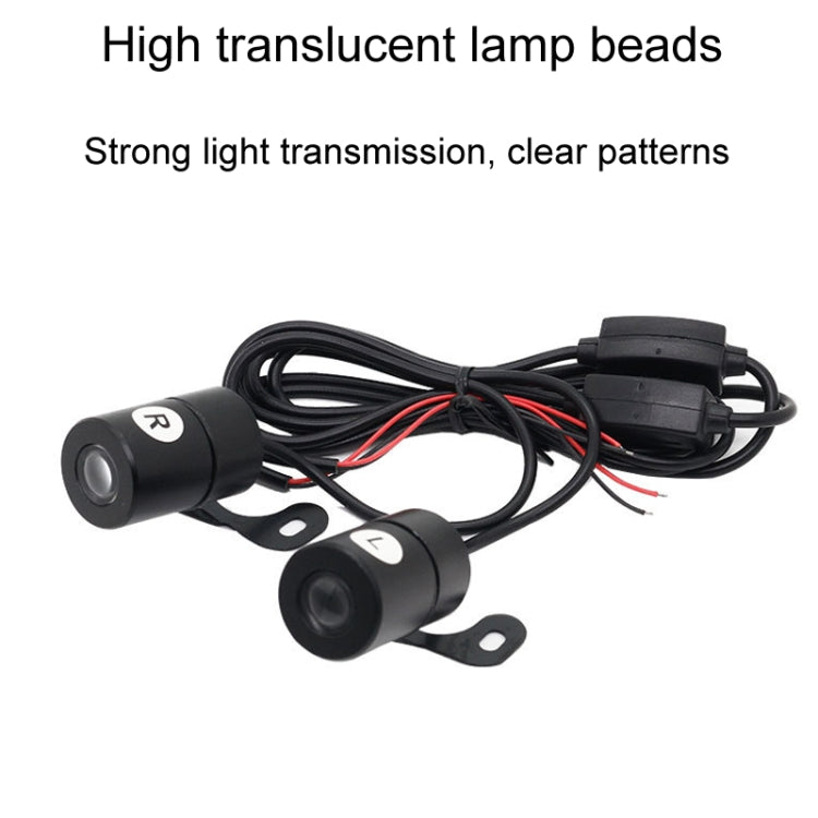 1pair Motorcycle Angel Wings Welcome Light LED Chassis Modified Wings Projector Light(Blue)