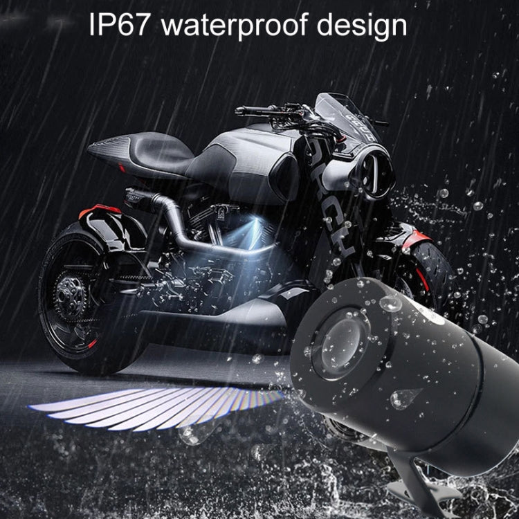 1pair Motorcycle Angel Wings Welcome Light LED Chassis Modified Wings Projector Light(White)