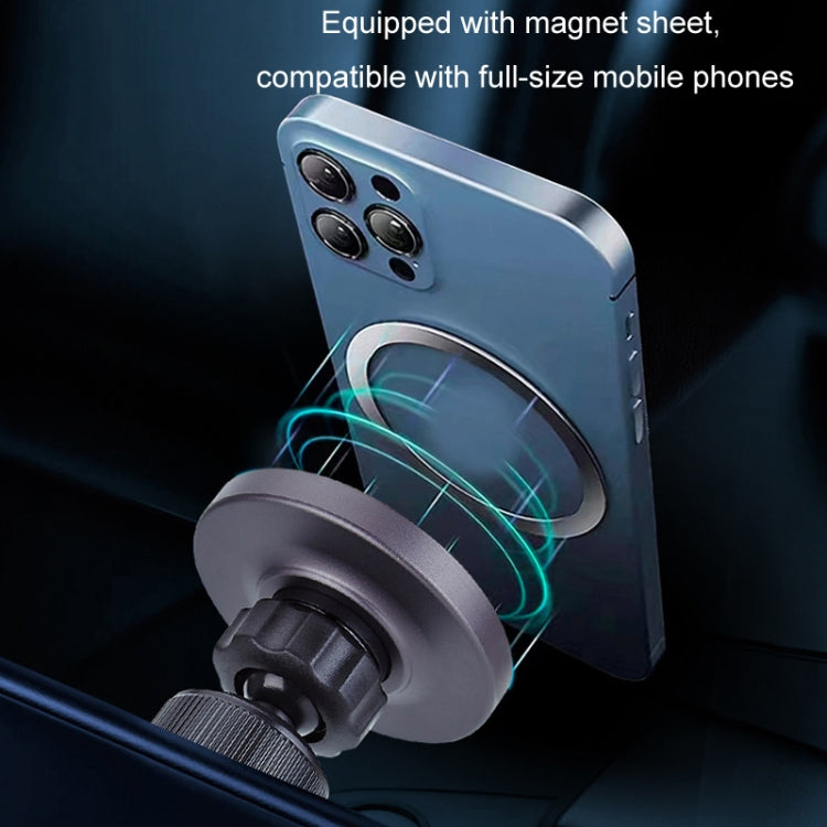 Magsafe 15W Magnetic Colorful Light Wireless Charging Mobile Phone Holder, Color: A9 Adhesive Dark Gray
