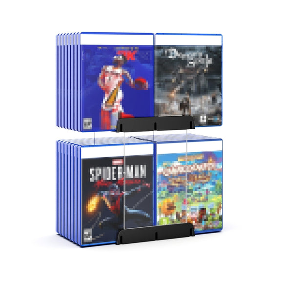 Game Card CD Disk Storage Bracket Wall Mounted Storage CD Case(Black)