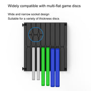 Game Card CD Disk Storage Bracket Wall Mounted Storage CD Case(Black)