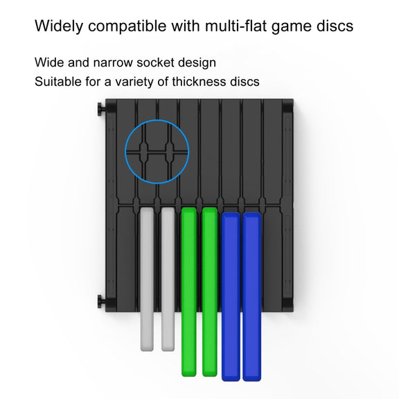 Game Card CD Disk Storage Bracket Wall Mounted Storage CD Case(Black)