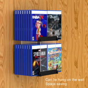 Game Card CD Disk Storage Bracket Wall Mounted Storage CD Case(Black)