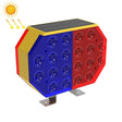 C1A Solar Powered Double Sided LED Barricade Light Traffic Signal Red And Blue Strobe Road Warning Lights - Warning Lights by PMC TechLife | Online Shopping South Africa | PMC TechLife | Buy Now Pay Later Mobicred