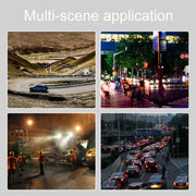 C1A Solar Powered Double Sided LED Barricade Light Traffic Signal Red And Blue Strobe Road Warning Lights