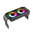 Desktop ARGB Memory Cooler PWM Temperature Control Dual Fan, For DDR / DDR2 / DDR3 / DDR4 / DDR5(Black) - Fan Cooling by PMC TechLife | Online Shopping South Africa | PMC TechLife | Buy Now Pay Later Mobicred