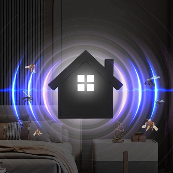 LJ-MWQ USB Plug Ultrasonic Night Light Mosquito Repellent Household Indoor Mosquito Repellent Lamp(Black)