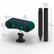 N911W Solar Powered Mouse Repeller Alarm Infrared Sensor Animal Repellent(Green)