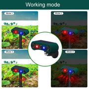 N911W Solar Powered Mouse Repeller Alarm Infrared Sensor Animal Repellent(Green)