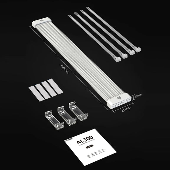 AOSOR AL300 Computer Glow Line ARGB Neon Cable Motherboard Chassis Light Strip Light Board Decoration(White)