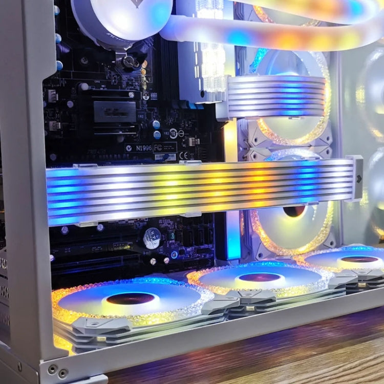 AOSOR AL300 Computer Glow Line ARGB Neon Cable Motherboard Chassis Light Strip Light Board Decoration(White)