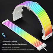 AOSOR AL300 Computer Glow Line ARGB Neon Cable Motherboard Chassis Light Strip Light Board Decoration(White)