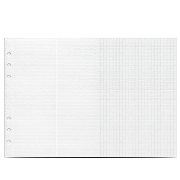 25sheets /Set A5 6 Holes Save Money Challenge Envelopes Replacement Inner Page, Spec: Double-grid
