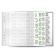 25sheets /Set A5 6 Holes Save Money Challenge Envelopes Replacement Inner Page, Spec: Set 3
