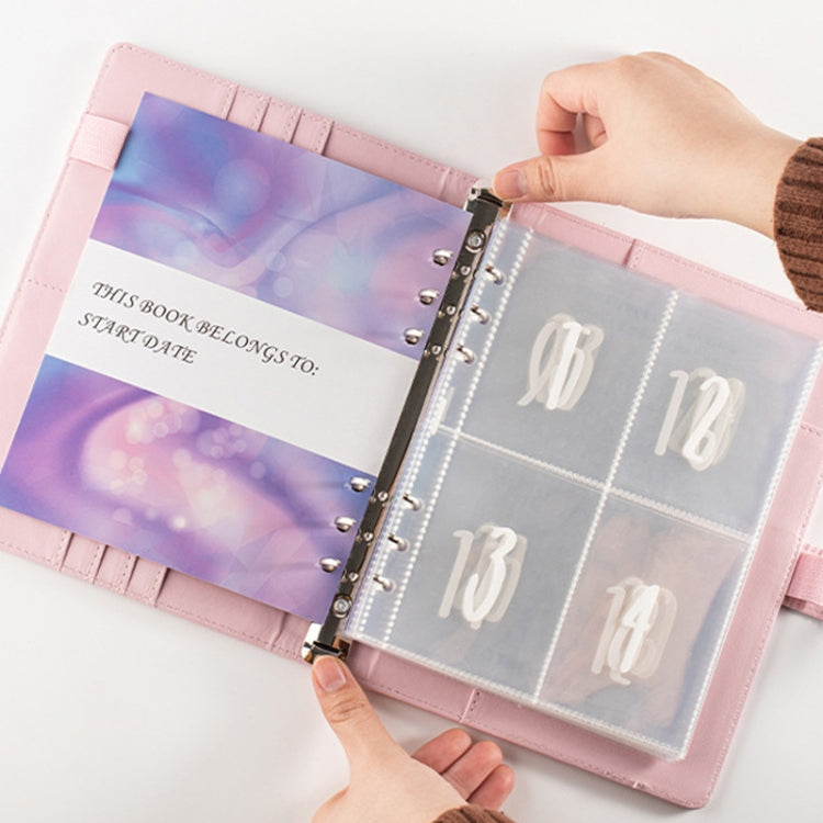 25sheets /Set A5 6 Holes Save Money Challenge Envelopes Replacement Inner Page, Spec: Set 1