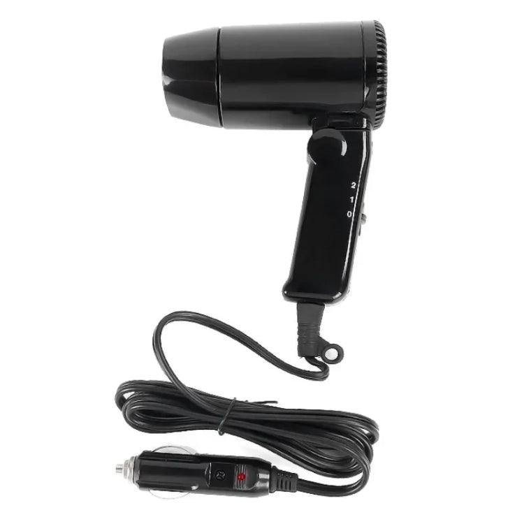 12V Car Outdoor Multi-function Handheld Hair Dryer(Black)