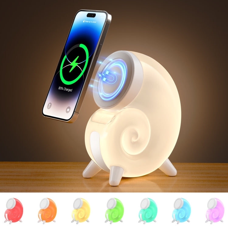 Conch RGB Touch Night Light Magsafe Magnetic Wireless Charger(Colorful)