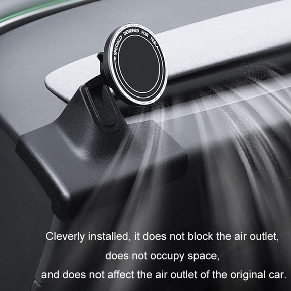 For 2024 Tesla Model 3 Left-hand Drive Air Outlet Magnetic Car Phone Holder(Dashboard Base)