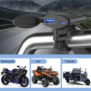 Fast Charging Dual-USB QC3.0 Motorcycle Cell Phone Charger