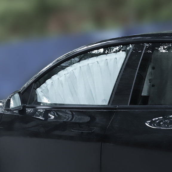 For Tesla Model 3 4pcs Black Car Side Window Privacy Sun Protection Curtain
