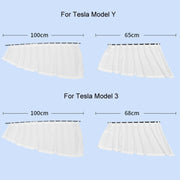 For Tesla Model Y 4pcs White Car Side Window Privacy Sun Protection Curtain